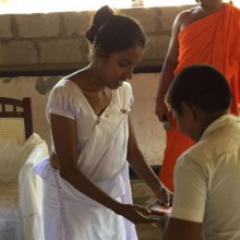 Donations to dhamma school in awukana 2019